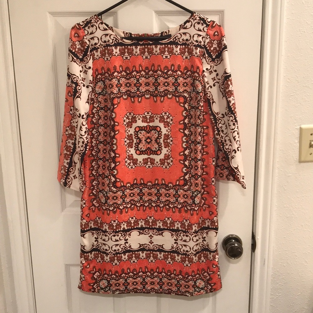 Coral Shift dress